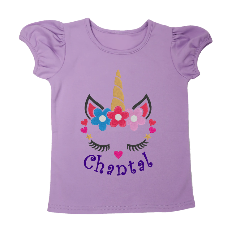 Custom Unicorn Puffy Sleeve T-Shirt