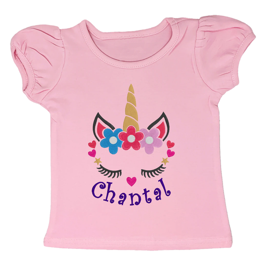 Custom Unicorn Puffy Sleeve T-Shirt