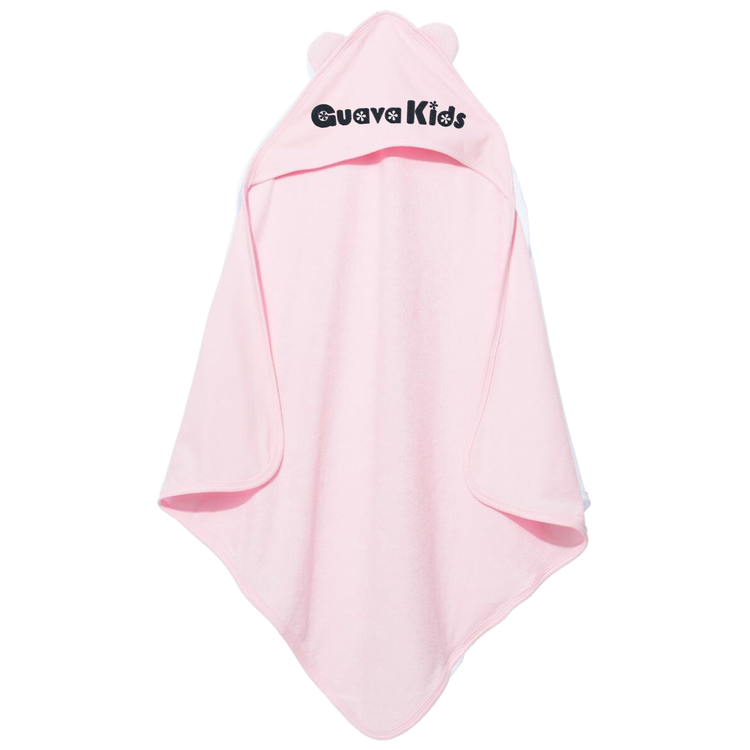 Custom Pink Hooded Towel with Ears